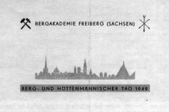 Historisches Deckblatt eines Programmheftes zum ersten Berg- und Hüttenmännischen Tag 1949