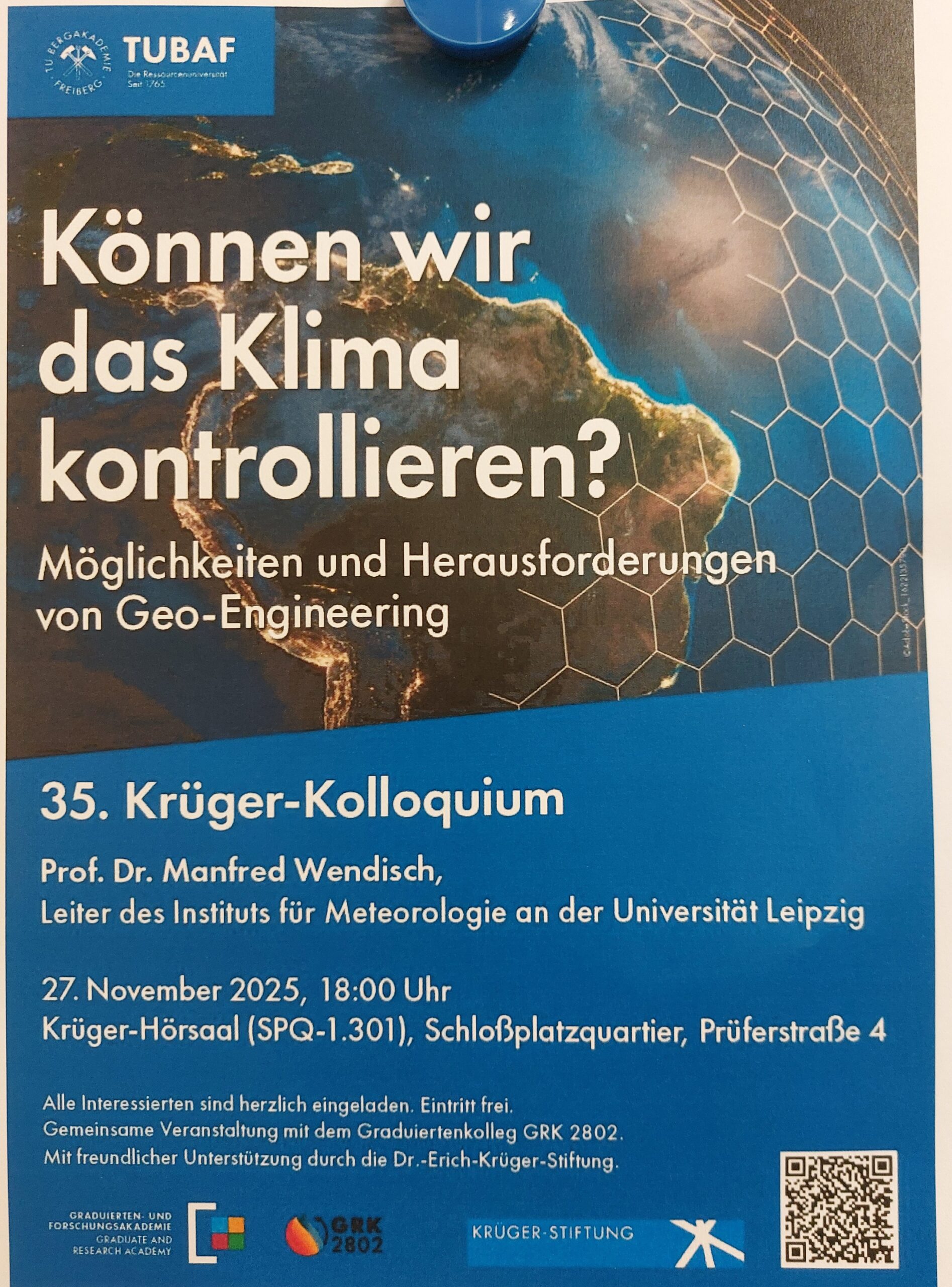 35. Krüger-Kolloquium: Können wir das Klima kontrollieren?