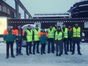 Gruppenfoto der „Greeny“-Projektpartner im Metso-Werk Tampere