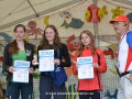 Siegerehrung Sächsische Hochschulmeisterschaft Triathlon: v.l.n.r. 3. Judith Tolander (Westsächsische Hochschule Zwickau), 1. Lisa Voigt und 2. Marlena Götza beide Laufteam TU Bergakademie Freiberg