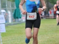 Marlena Götza beim Zieleinlauf ihres ersten Triathlons. Zweitbeste Laufzeit und Gesamtrang 5 bei den Damen.