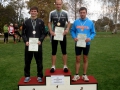 Siegerehrung 13 km Altersklasse M 20: 1. Herrmann Lennart (SG Adelsberg), 2. Peter Hoffmann (Laufteam TU Bergakademie Freiberg) und 3. Hendrik Buchmann (Dippoldiswalde)